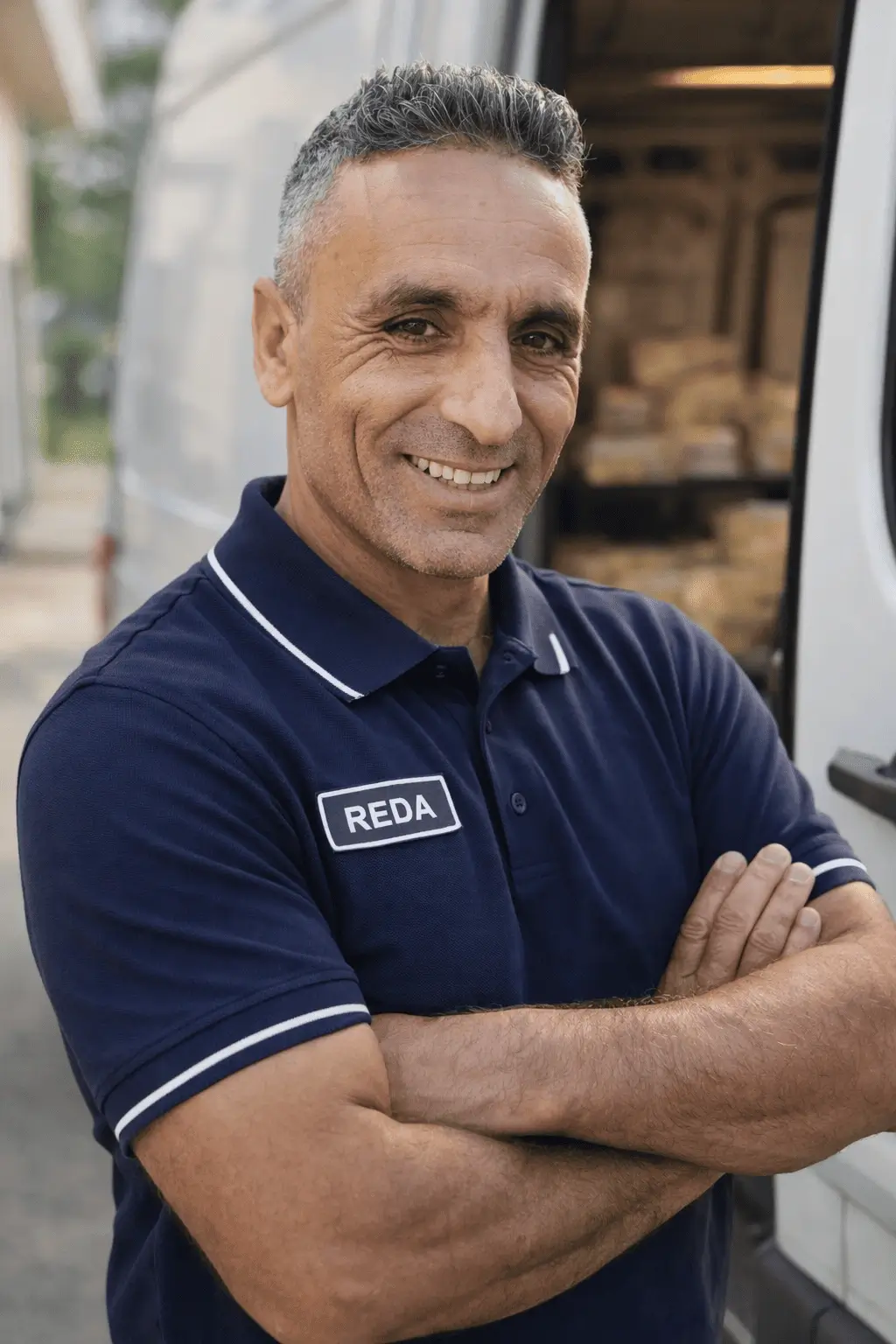 Reda chauffeur camion frigorifique collecte denrées association Gagny