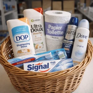 Panier hygiène corporelle entretien complet famille épicerie solidaire