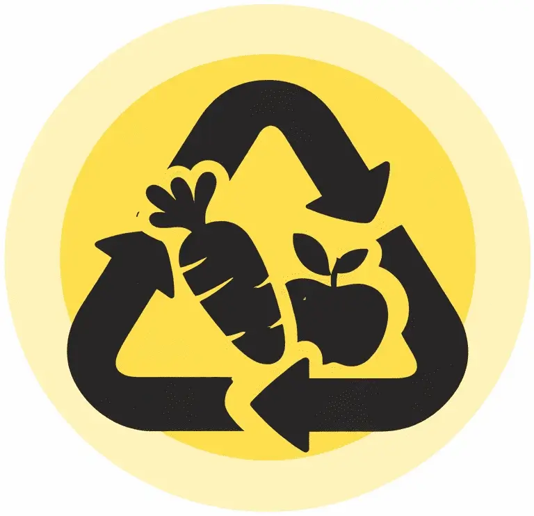 Icône anti-gaspillage récupération invendus alimentaires