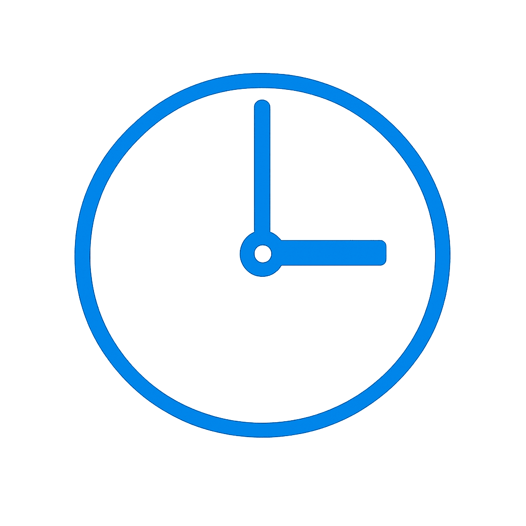 Icône horloge horaires ouverture quotidienne