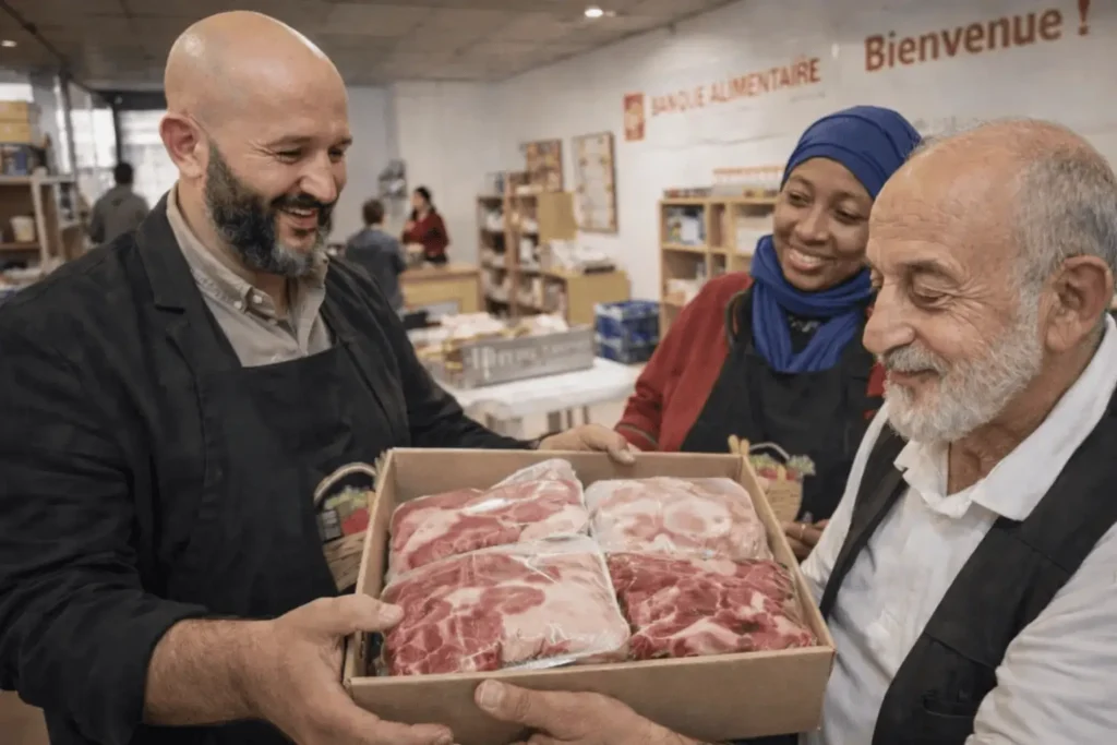 Don viande halal prix symbolique association Gagny Seine-Saint-Denis